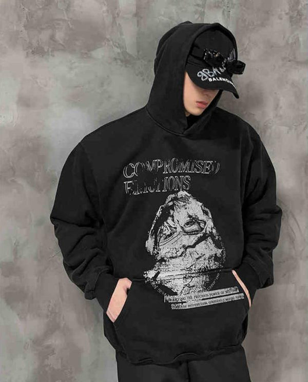 Logo print hoodie OR3715