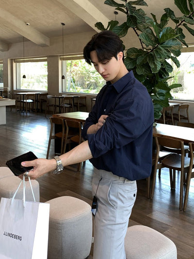 Long sleeve linen shirt OR3247 - ORUN