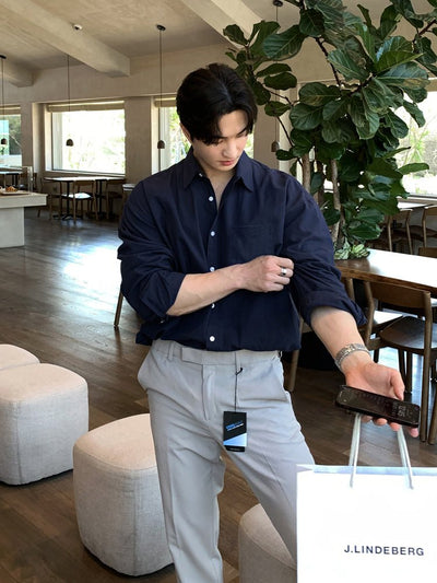 Long sleeve linen shirt OR3247 - ORUN