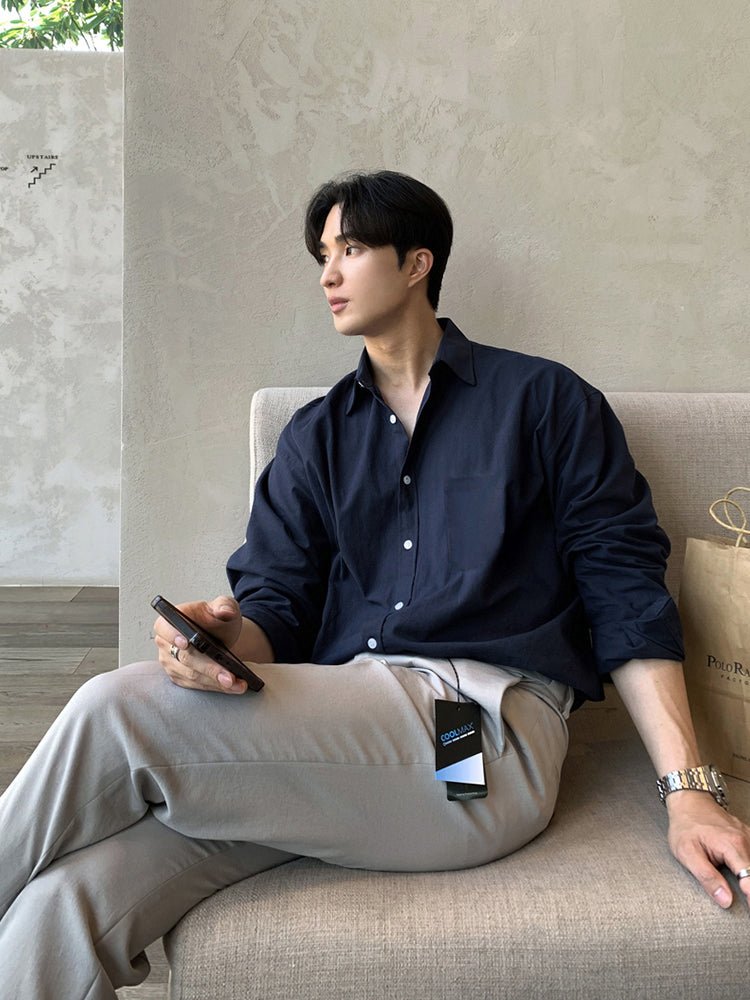 Long sleeve linen shirt OR3247 - ORUN