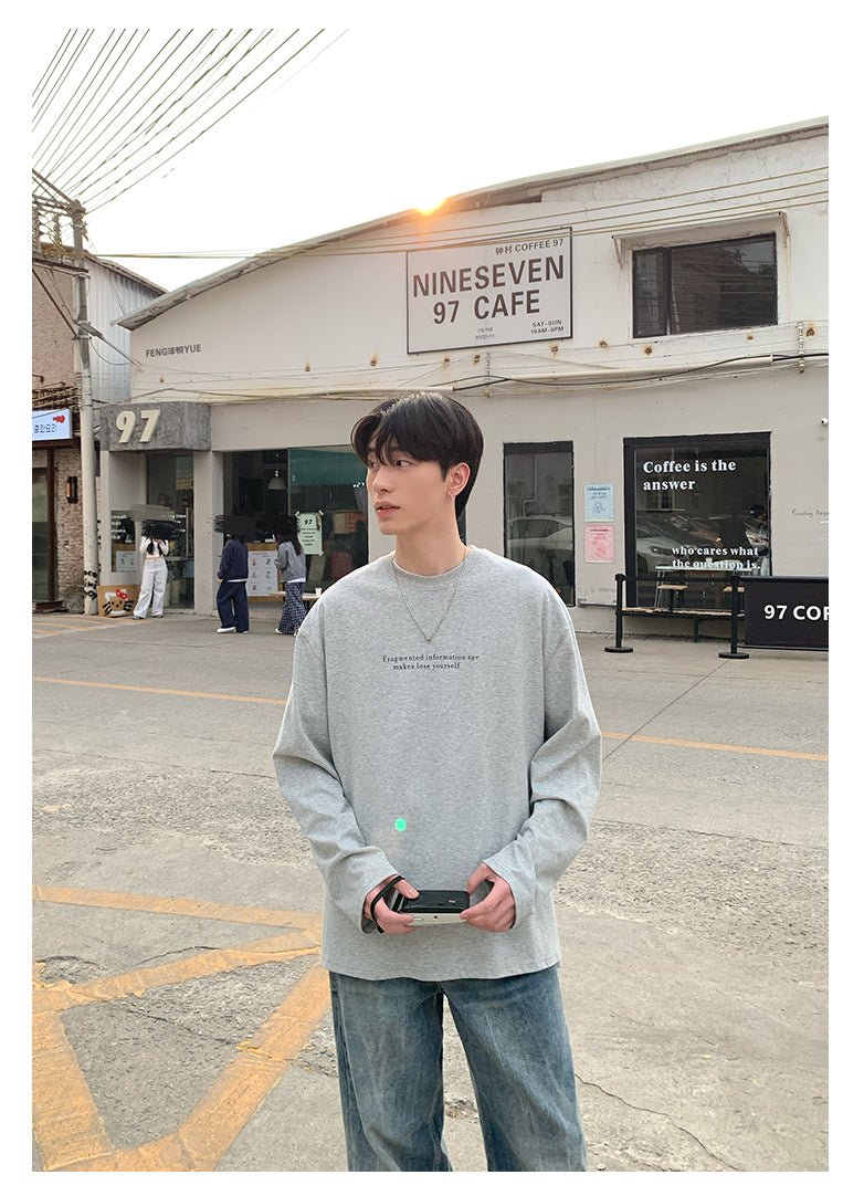 Loose long sleeve T-shirt OR4289 - ORUN