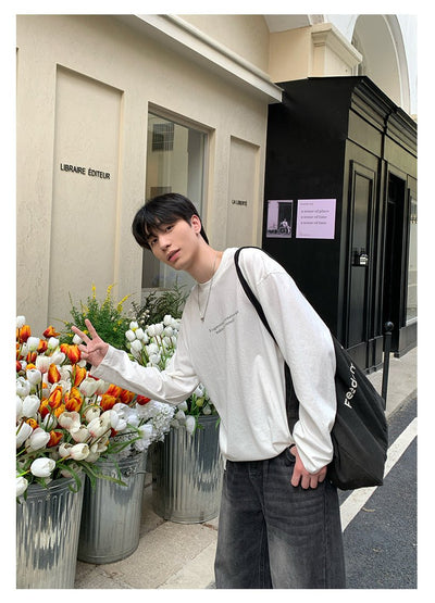 Loose long sleeve T-shirt OR4289 - ORUN