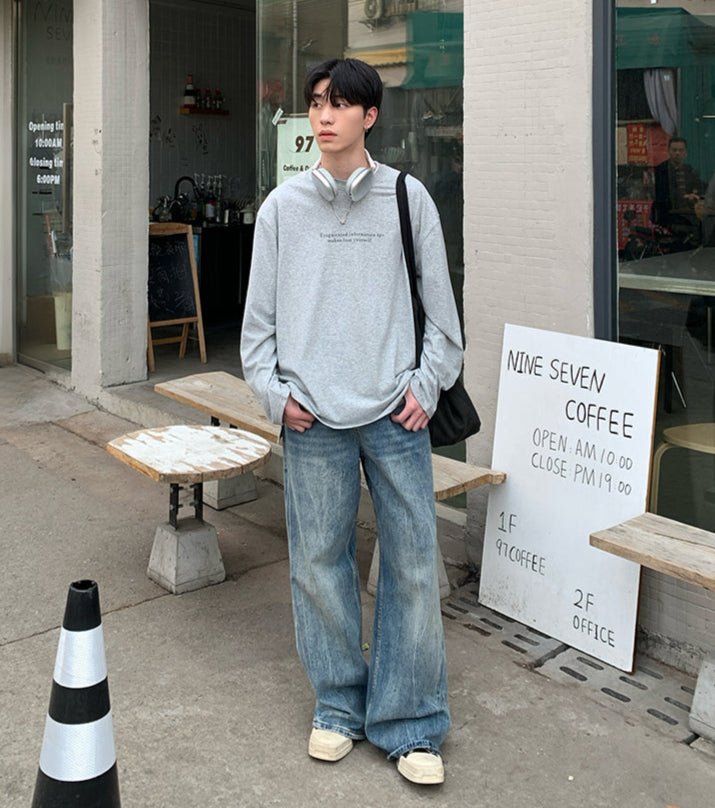 Loose long sleeve T-shirt OR4289 - ORUN
