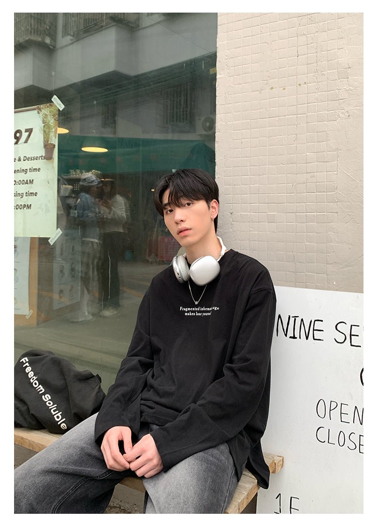 Loose long sleeve T-shirt OR4289 - ORUN