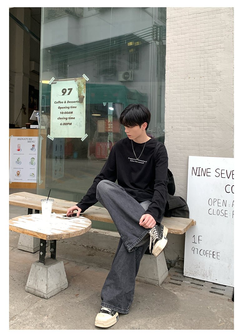 Loose long sleeve T-shirt OR4289 - ORUN