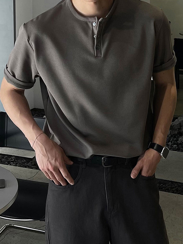 ヘビーウェイト・ヘンリーネック半袖Tシャツ OR5404