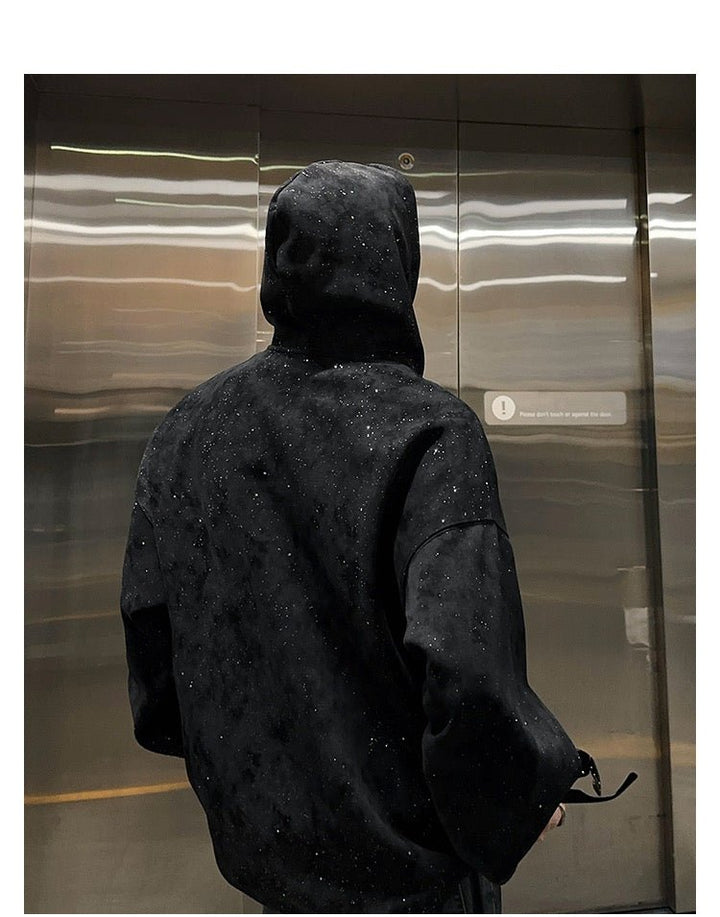 Metallic logo hoodie OR3747 – 韓国メンズファッション通販 - ORUN -