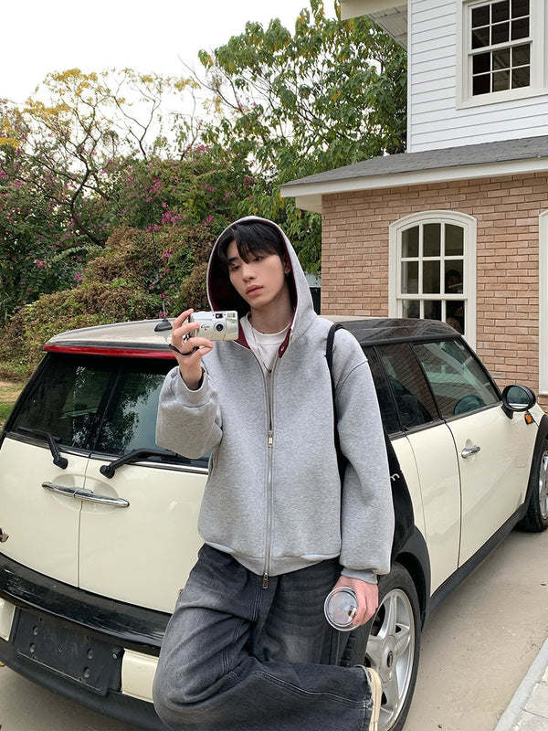 Minimal zip up hoodie OR4097