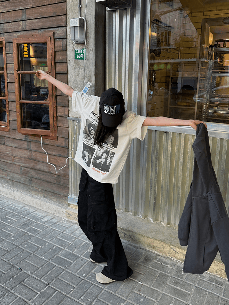 Movie - style print T-shirt OR4416 - 韓国メンズファッション通販 - ORUN - 