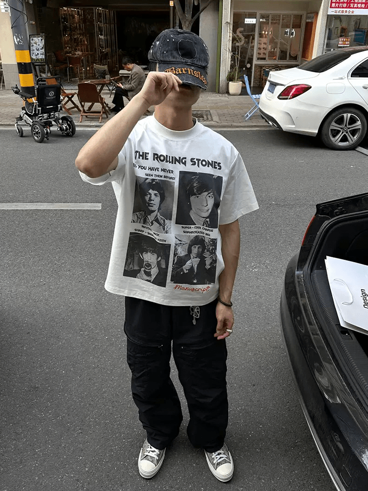 Movie - style print T-shirt OR4416 - 韓国メンズファッション通販 - ORUN - 