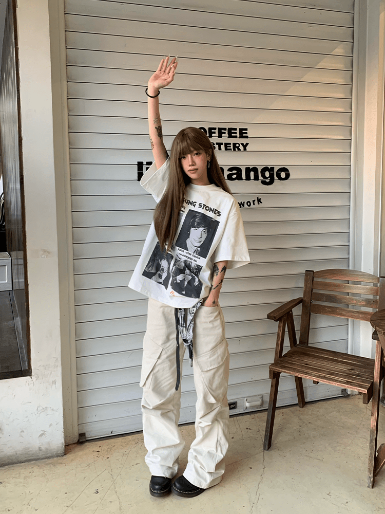 Movie - style print T-shirt OR4416 - 韓国メンズファッション通販 - ORUN - 
