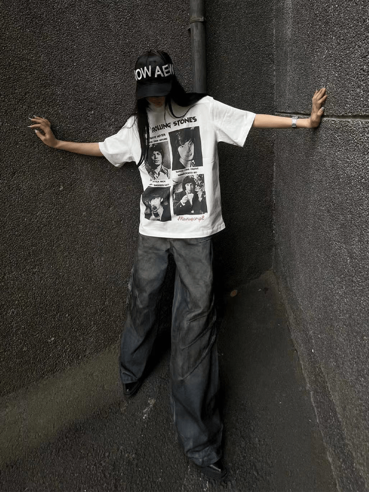 Movie - style print T-shirt OR4416 - 韓国メンズファッション通販 - ORUN - 