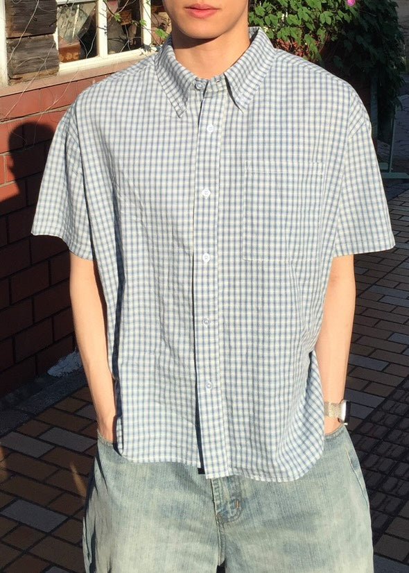 40s~ ギンガムチェックシャツ ナイロン 50s 60s 40s~ ギンガムチェックシャツ ナイロン 50s 60s