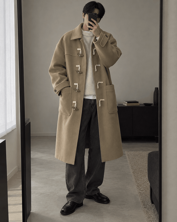 トグルボタンルーズロングダッフルコート or2425