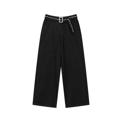 パール スタンドカラー 半袖デニムジャケット ＆ ワイドパンツ セットアップ OR4484 - 韓国メンズファッション通販 - ORUN - 