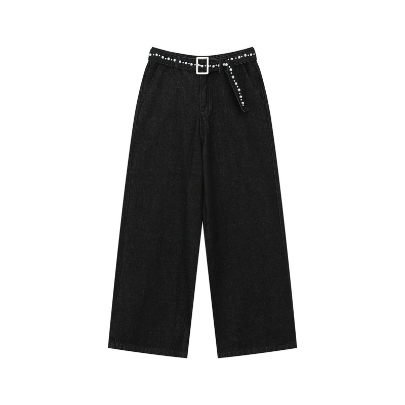 パール スタンドカラー 半袖デニムジャケット ＆ ワイドパンツ セットアップ OR4484 - 韓国メンズファッション通販 - ORUN - 