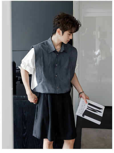 フェイクツーピースシャツ OR4500 - 韓国メンズファッション通販 - ORUN - 