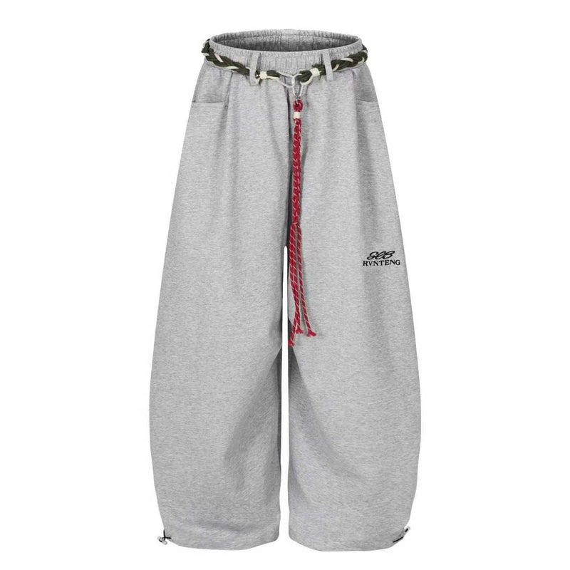 カーブスウェットパンツ＋紐ベルト付きセット OR4558 - 韓国メンズファッション通販 - ORUN - 