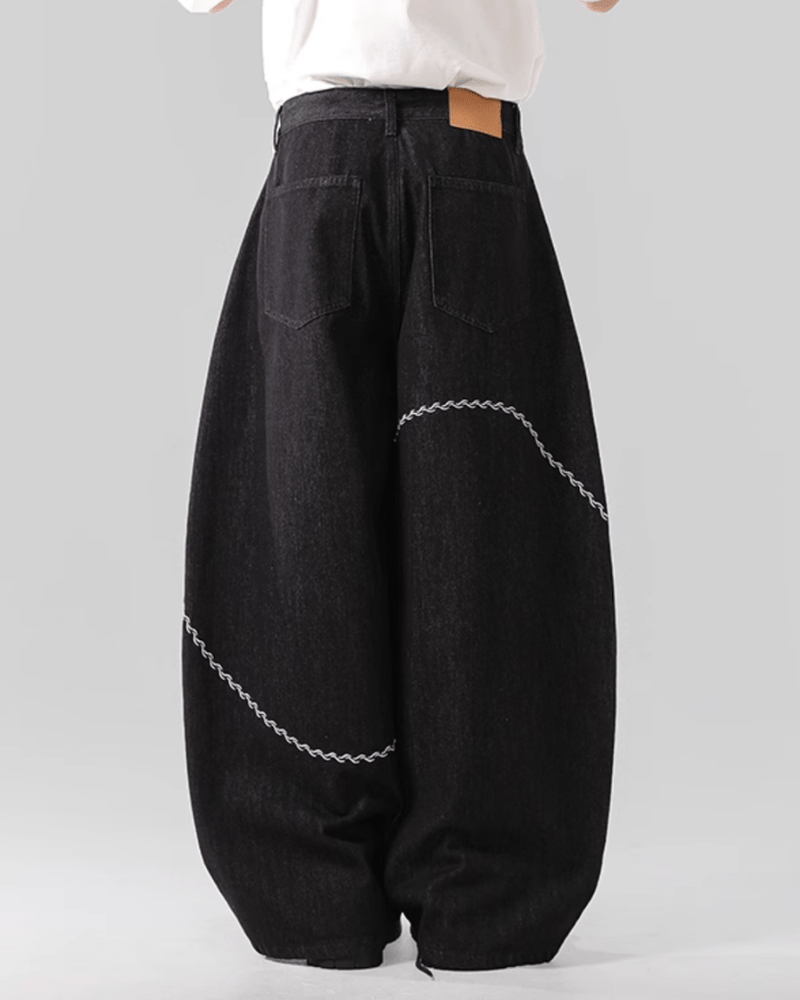 ワイドバギーデニムパンツ OR4565 - 韓国メンズファッション通販 - ORUN - 