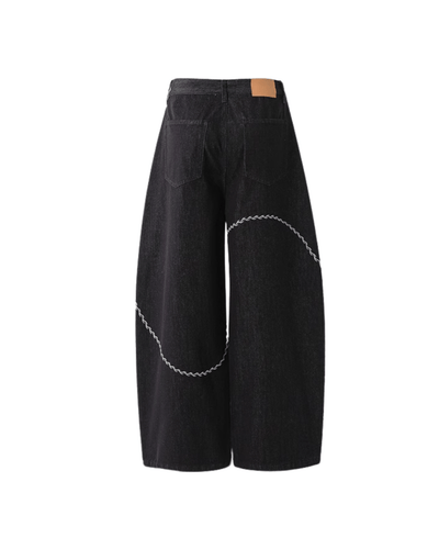 ワイドバギーデニムパンツ OR4565 - 韓国メンズファッション通販 - ORUN - 