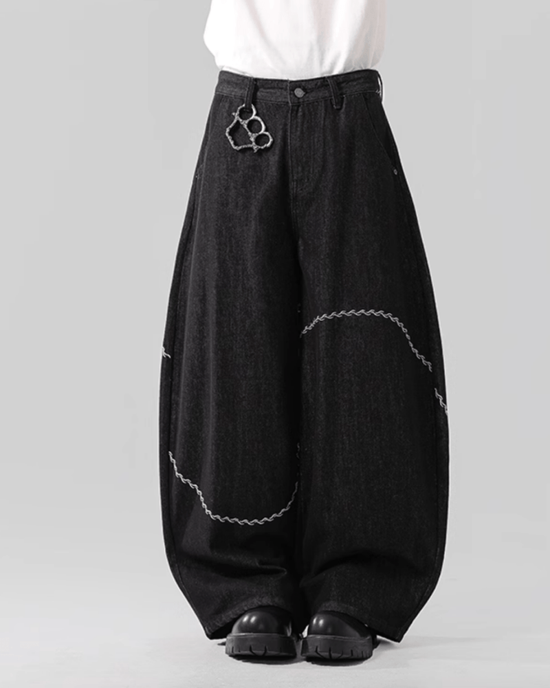 ワイドバギーデニムパンツ OR4565 - 韓国メンズファッション通販 - ORUN - 