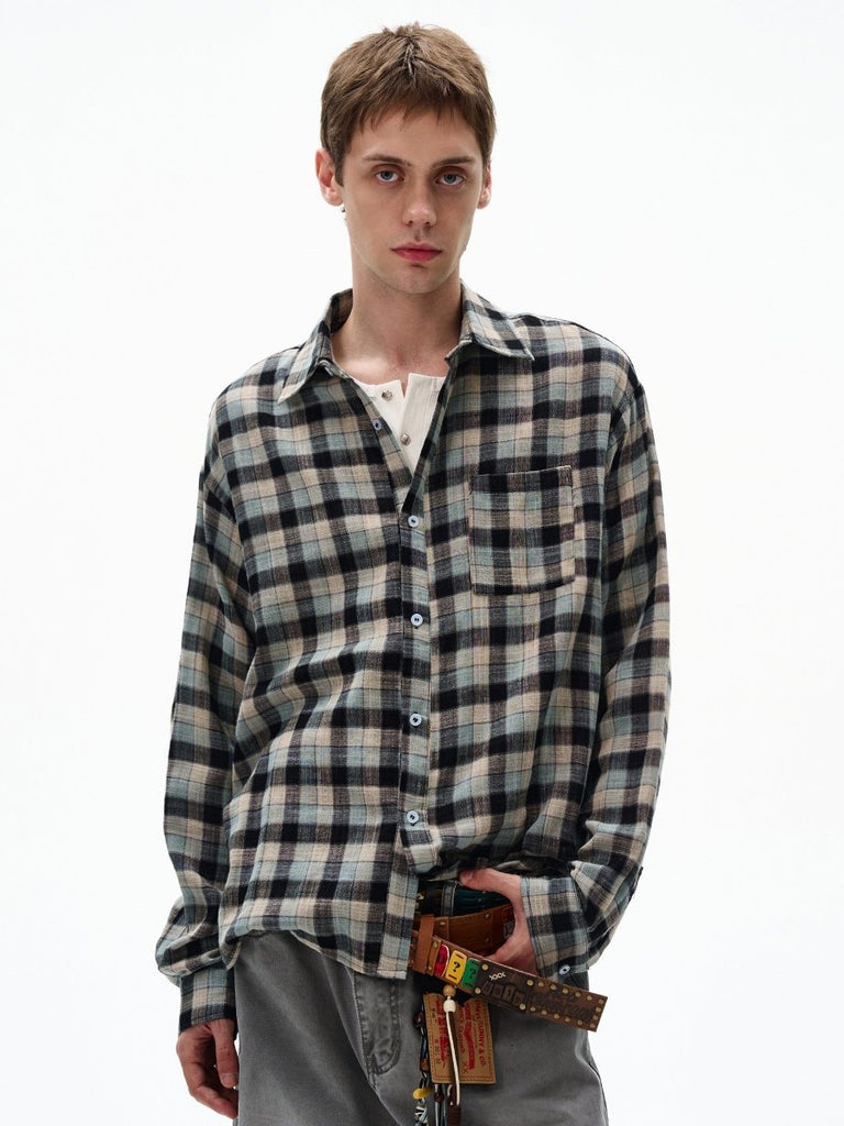 ブラッシュド・チェックシャツ OR4604 – 韓国メンズファッション通販