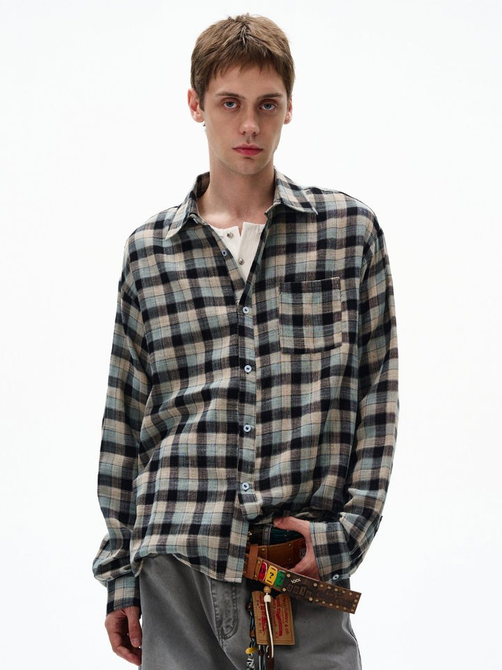 ブラッシュド・チェックシャツ OR4604 – 韓国メンズファッション通販