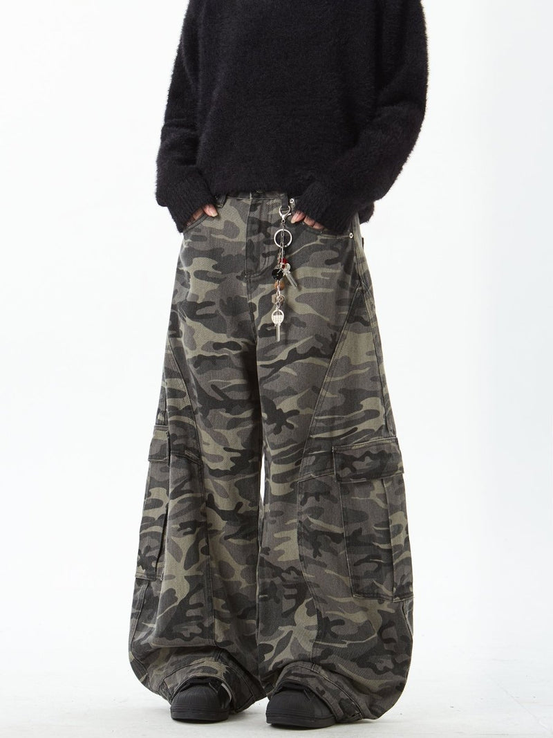 カーブシルエット迷彩カーゴパンツ OR4673 - 韓国メンズファッション通販 - ORUN - 