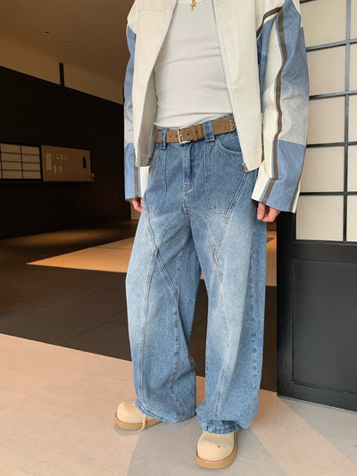 ヴェルシードワイドシームデニムパンツ OR4692 - 韓国メンズファッション通販 - ORUN - 