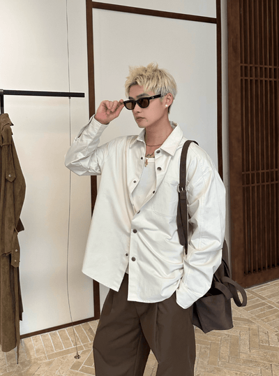 コーティングオーバーシャツブルゾン　OR4696 - 韓国メンズファッション通販 - ORUN - 
