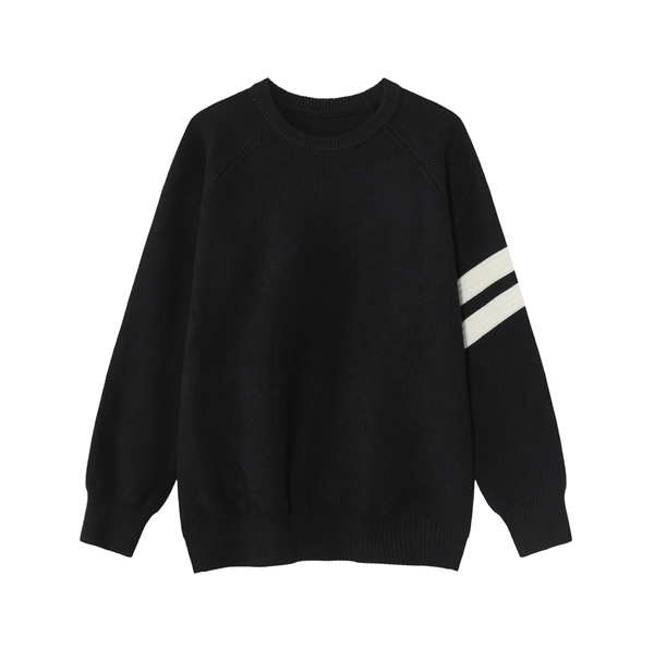 ラインスリーブミニマルクルーニット　OR4727