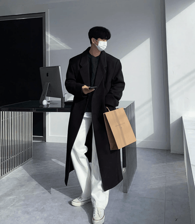 ウーリーテックロングコート　OR4728 - 韓国メンズファッション通販 - ORUN - 