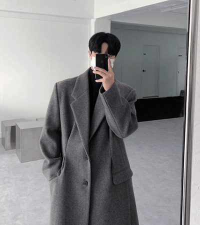 ウーリーテックロングコート　OR4728 - 韓国メンズファッション通販 - ORUN - 