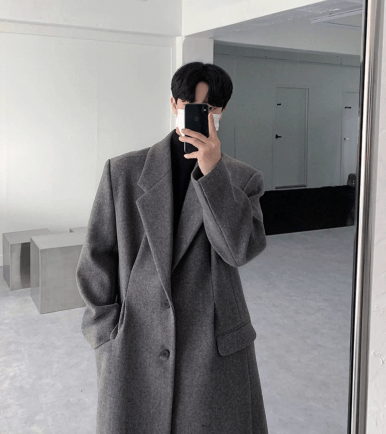 ウーリーテックロングコート　OR4728 - 韓国メンズファッション通販 - ORUN - 