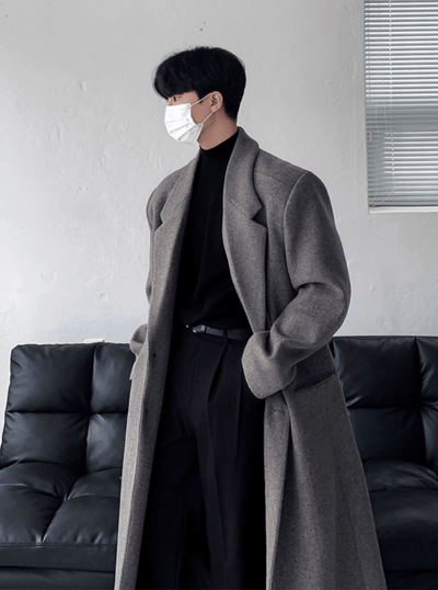 ウーリーテックロングコート　OR4728 - 韓国メンズファッション通販 - ORUN - 