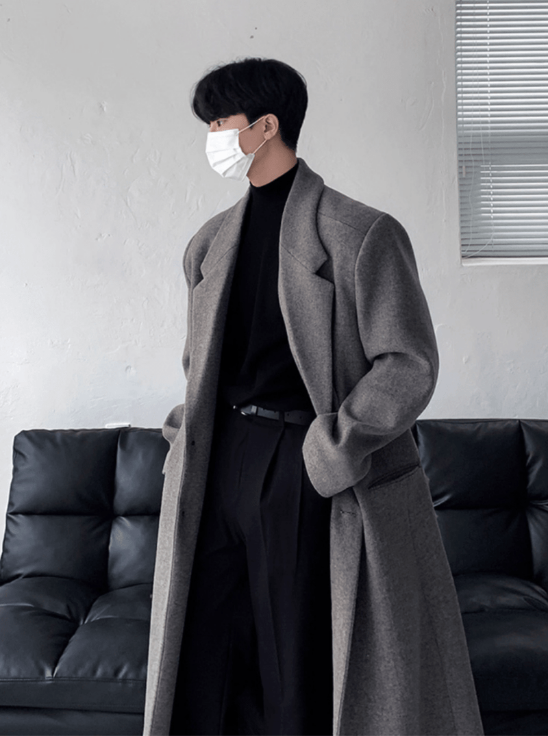 ウーリーテックロングコート　OR4728 - 韓国メンズファッション通販 - ORUN - 