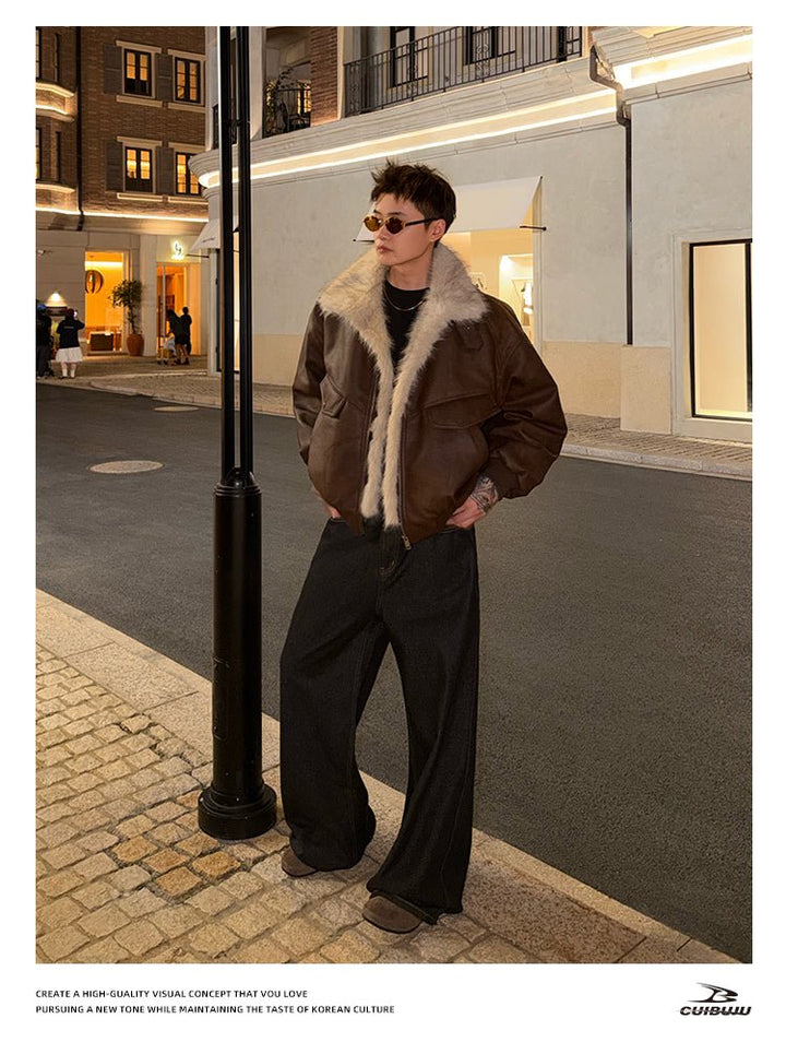 ERTNATION MAN☆ファー付きレザージャケット(^。^) ERTNATION MAN☆ファー付きレザージャケット(^。^)