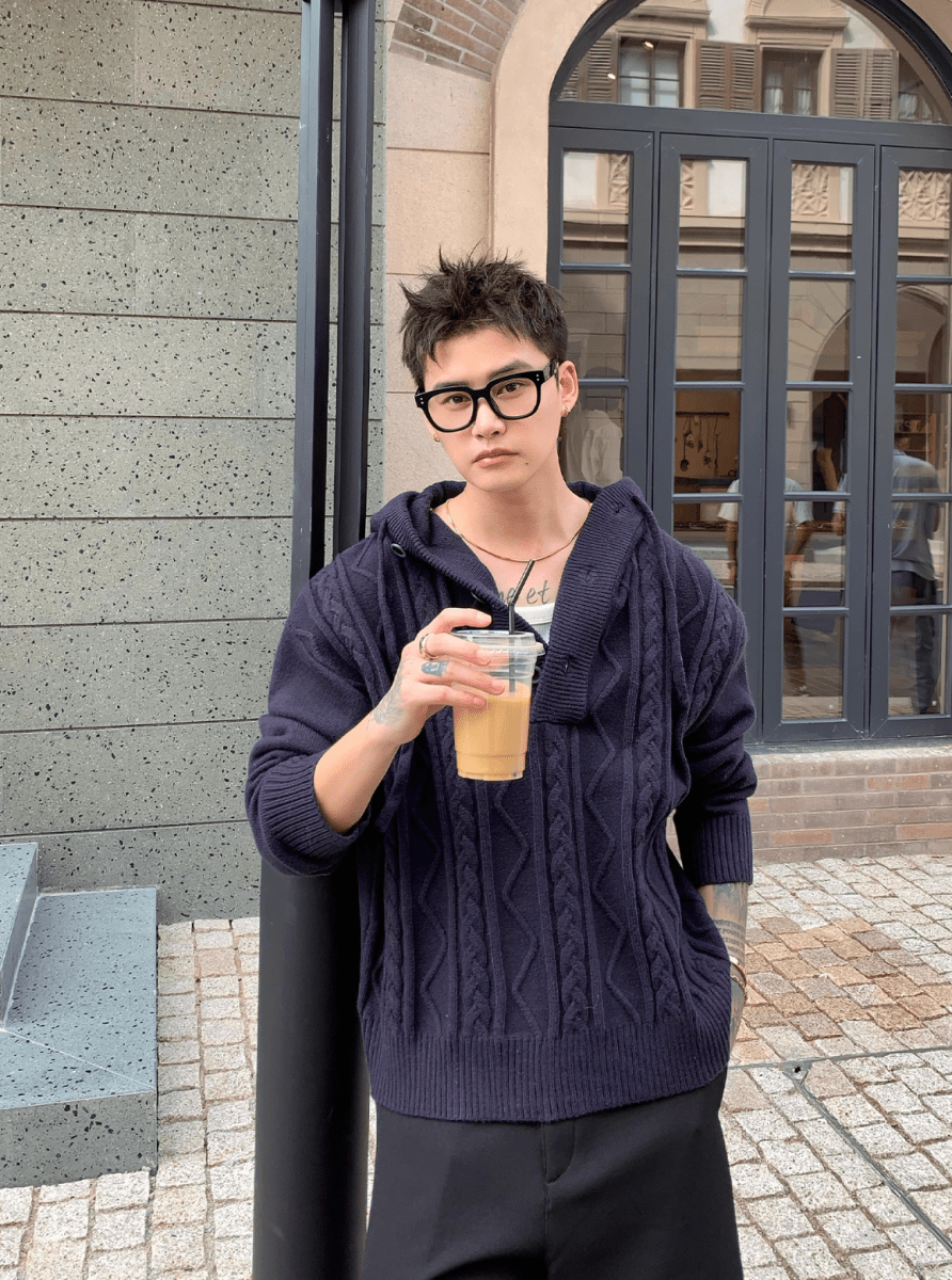 フード付きケーブルニット OR4744 – 韓国メンズファッション通販 - ORUN -