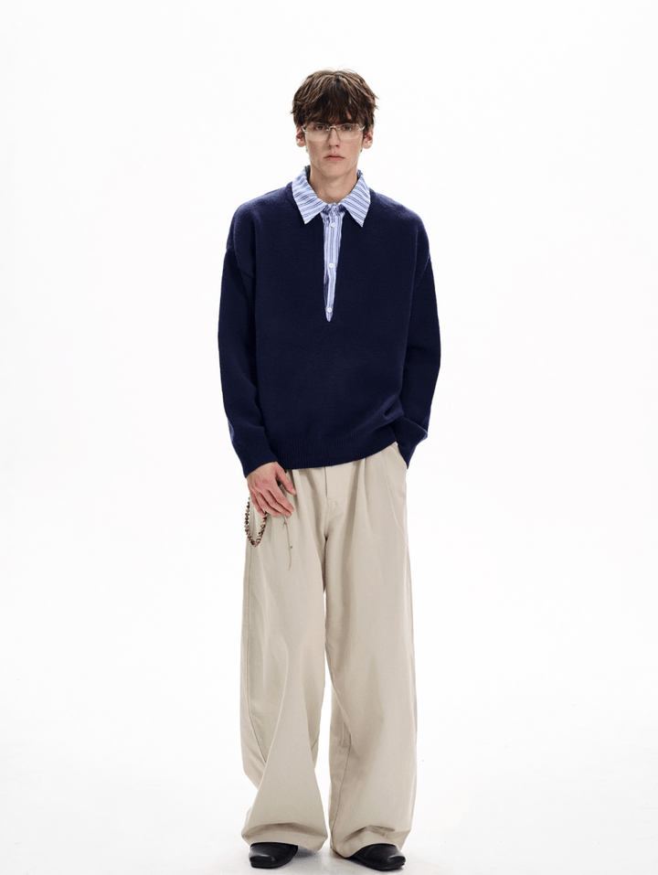 レイヤードニットデザインシャツ OR4748 – 韓国メンズファッション通販