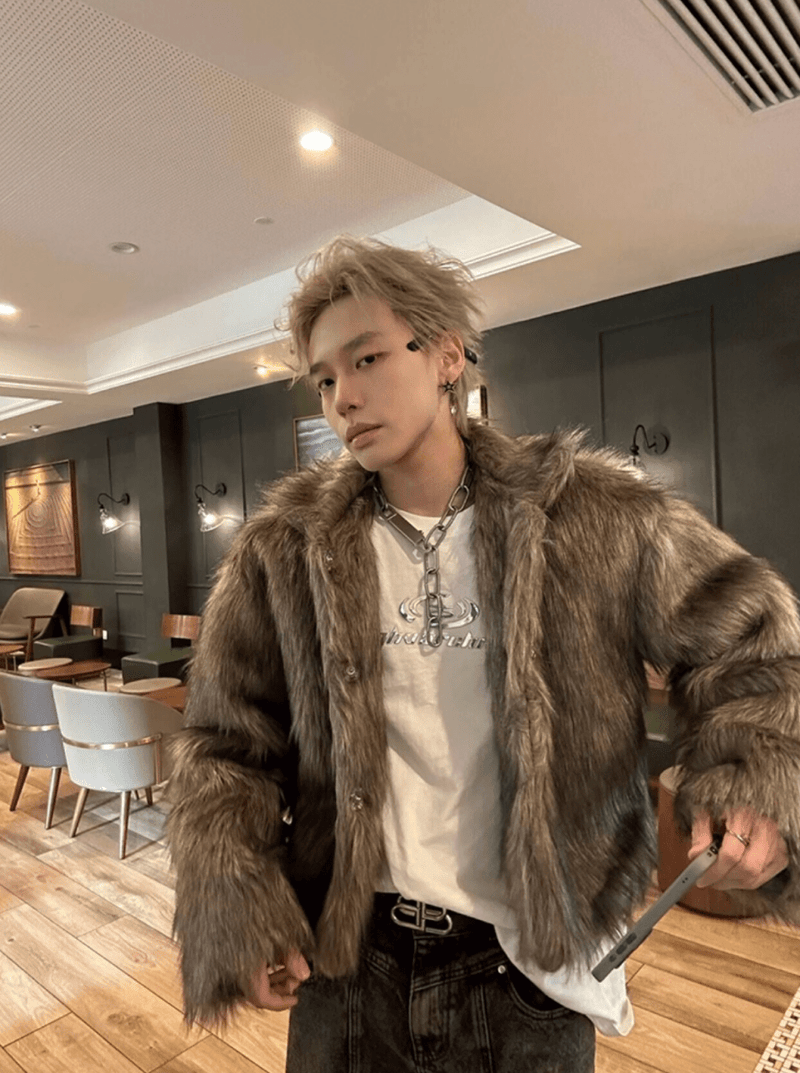 ショート丈デザインファーコート OR4751 - 韓国メンズファッション通販 - ORUN - 