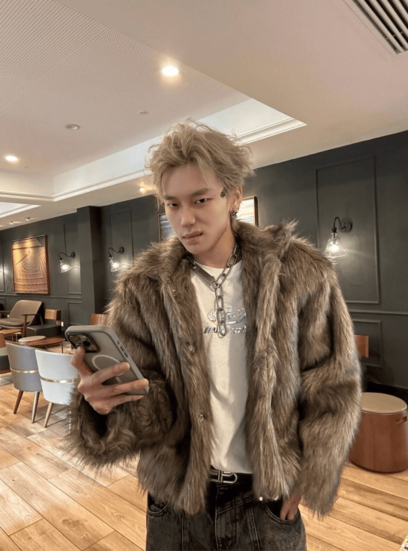 ショート丈デザインファーコート OR4751 - 韓国メンズファッション通販 - ORUN - 