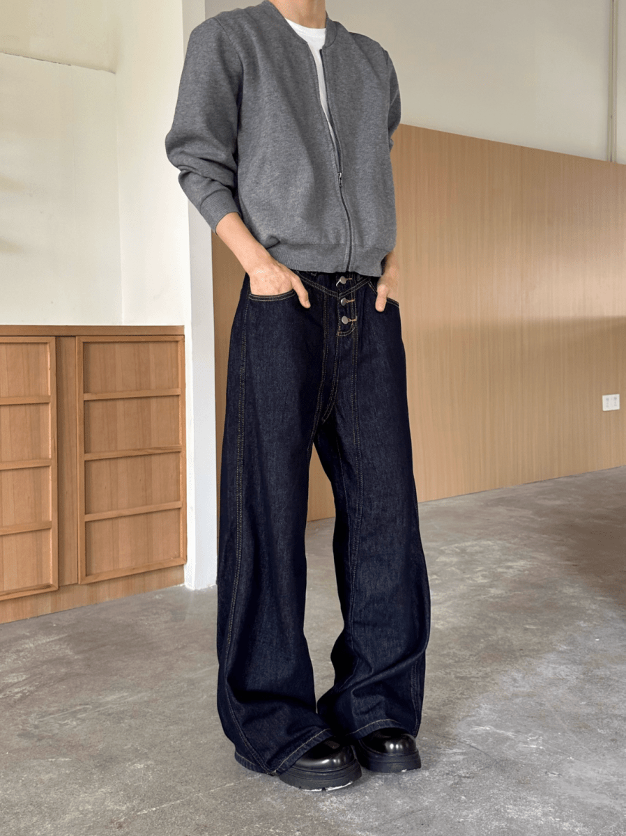 ボタンフライカーブデニムパンツ OR4753 – 韓国メンズファッション通販 ボタンフライカーブデニムパンツ OR4753 – 韓国メンズファッション通販