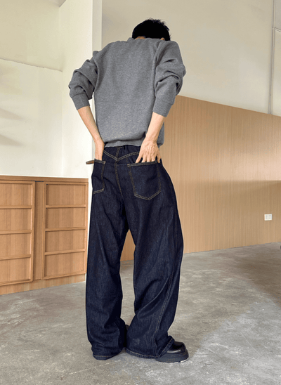 ボタンフライカーブデニムパンツ OR4753 - 韓国メンズファッション通販 - ORUN - 