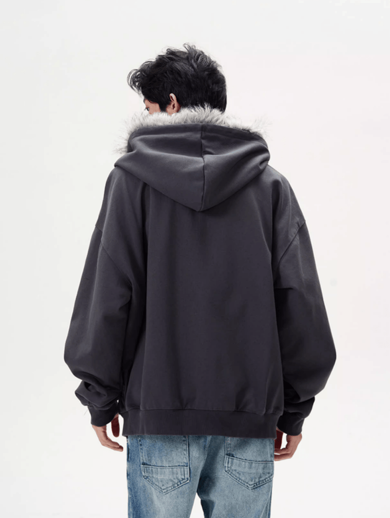 ジップ付きファー付きパーカー OR4755 - 韓国メンズファッション通販 - ORUN - 