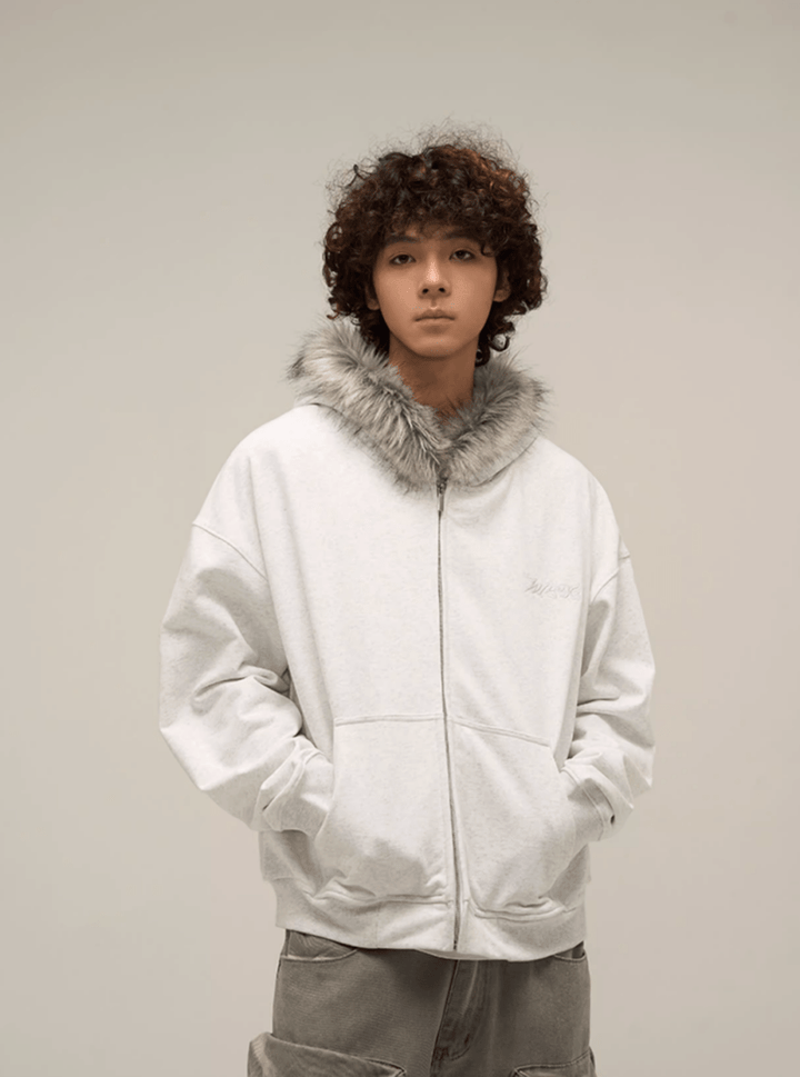 ジップ付きファー付きパーカー OR4755 – 韓国メンズファッション通販