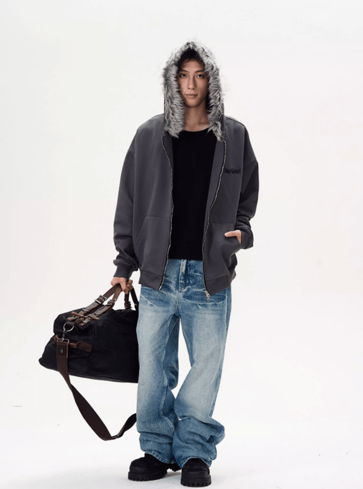 ジップ付きファー付きパーカー OR4755 – 韓国メンズファッション通販