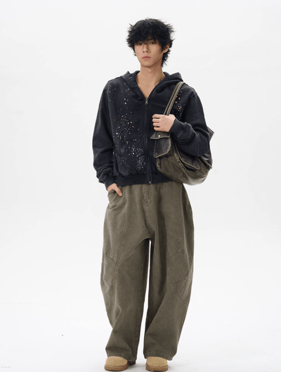 コンパクトシルエットデザインフーディ OR4756 - 韓国メンズファッション通販 - ORUN - 