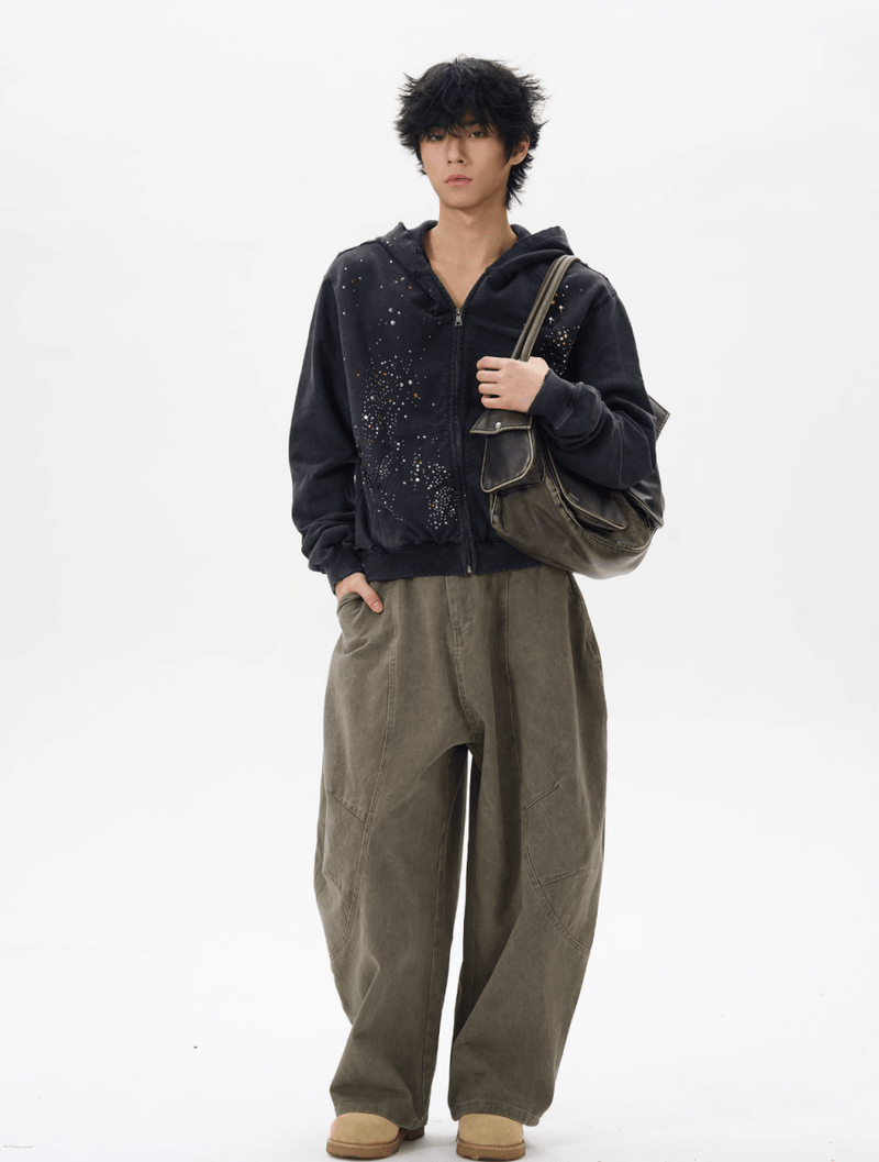 コンパクトシルエットデザインフーディ OR4756 - 韓国メンズファッション通販 - ORUN - 