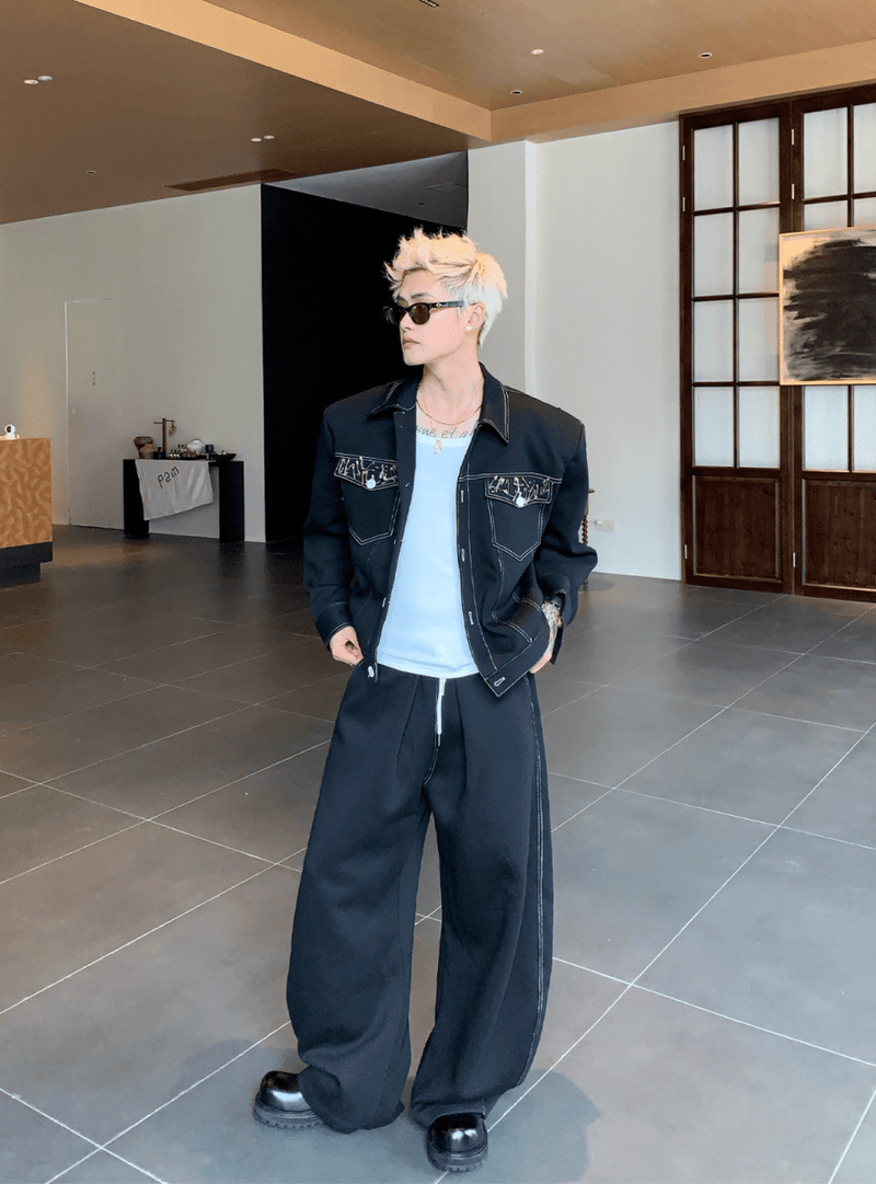 ステッチデニムオーバーセットアップ　OR4758 - 韓国メンズファッション通販 - ORUN - 