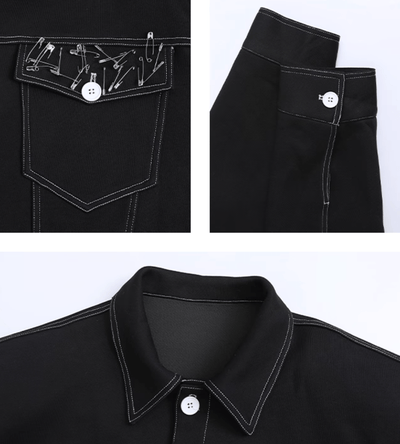 ステッチデニムオーバーセットアップ　OR4758 - 韓国メンズファッション通販 - ORUN - 